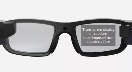 这些眼镜为有听力障碍的人显示字幕