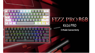 Redragon K616 FIZZ Pro 60%无线RGB游戏机械键盘发布