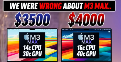 苹果M3MaxMacbookPro14核和16核CPU比较